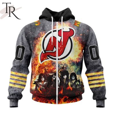 NHL New Jersey Devils Special Mix KISS Band Design Hoodie