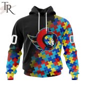 Nhl Ottawa Senators Special Black Autism Awareness Design Hoodie Mesmerising - demo10
