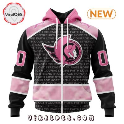 NHL Ottawa Senators Special Pink Fight Breast Cancer Design Hoodie