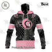 Nhl Ottawa Senators Special Pink Paisley Design Hoodie Natural And Awesome - demo10