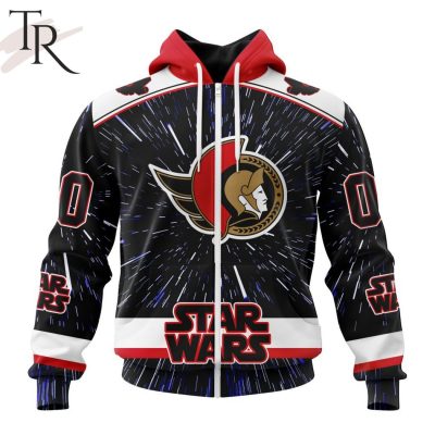 NHL Ottawa Senators X Star Wars Meteor Shower Design Hoodie