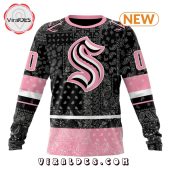 Nhl Seattle Kraken Special Pink Paisley Design Hoodie Nice Shot Bro - demo10