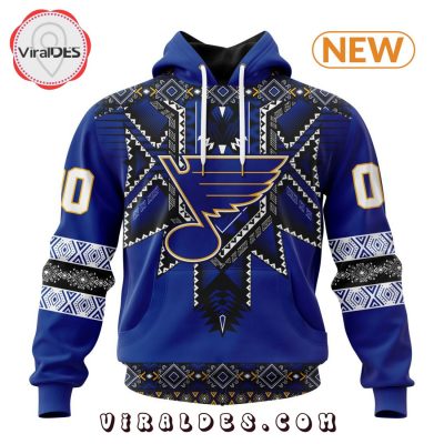 NHL St. Louis Blues Special Native Heritage Design Hoodie