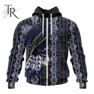 NHL Tampa Bay Lightning Special Skull Native Design Hoodie