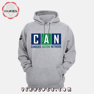 NHL Vancouver Canucks Autism Network Grey Hockey Hoodie