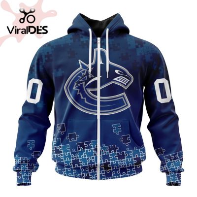NHL Vancouver Canucks Special Autism Awareness Design Hoodie