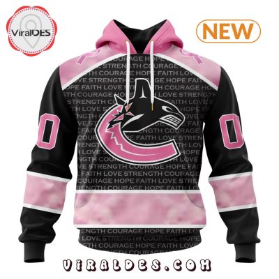 NHL Vancouver Canucks Special Pink Fight Breast Cancer Design Hoodie