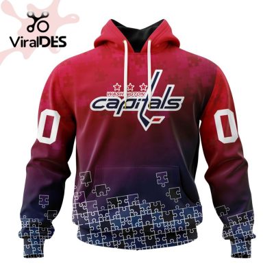 NHL Washington Capitals Special Autism Awareness Design Hoodie