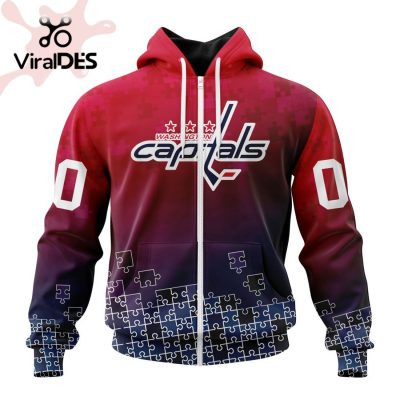 NHL Washington Capitals Special Autism Awareness Design Hoodie