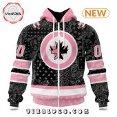 Nhl Winnipeg Jets Special Pink Paisley Design Hoodie Generous Look - demo10