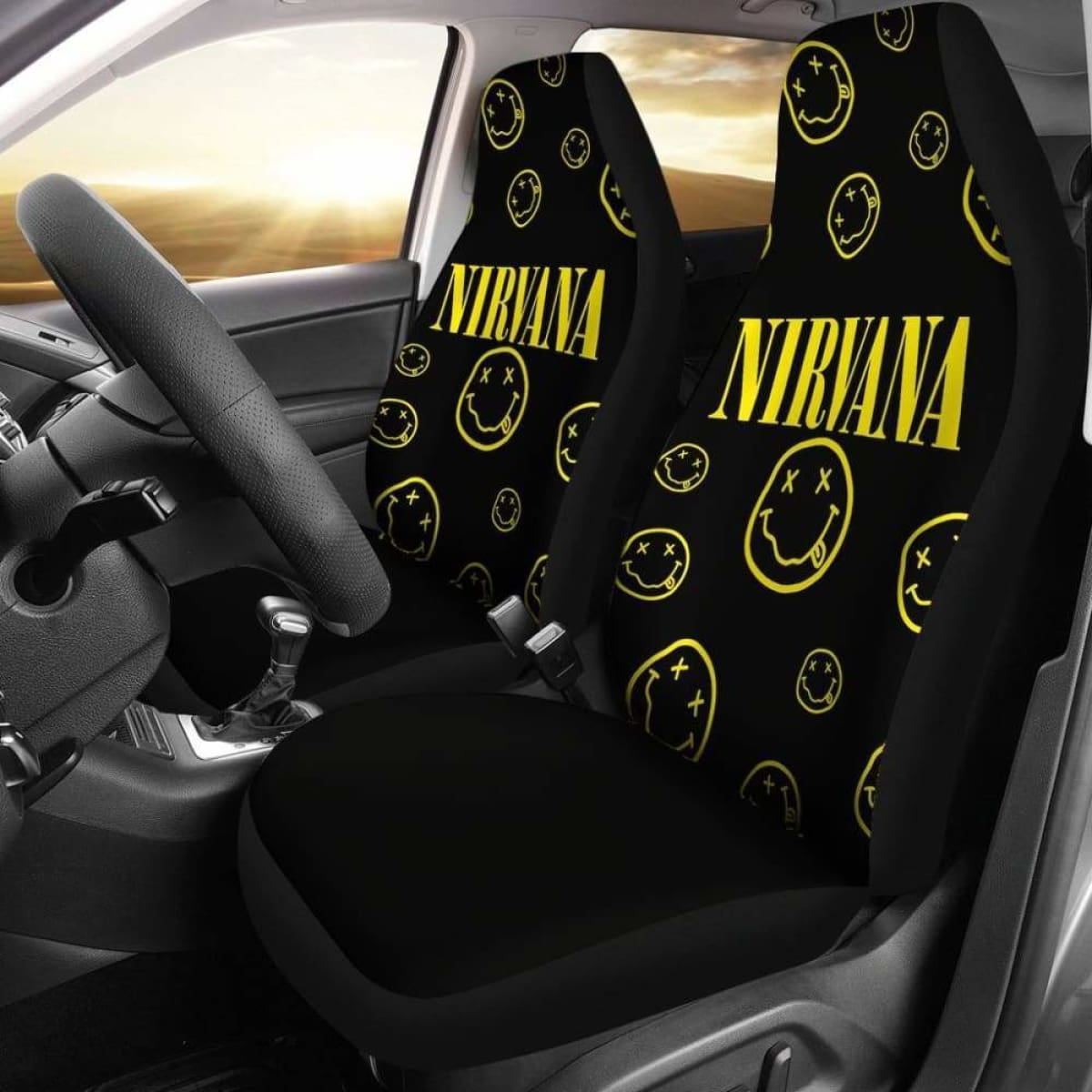 Nirvana Logo Pattern Car Seat Covers Nirvana Logo Pattern Car Seat Covers