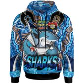 Cronulla-Sutherland Sharks Hoodie - Custom Cronulla-Sutherland Sharks Ball With Aboriginal Inspired Culture And Naidoc Week "Get Up, Stand Up, Show Up" Hoodie