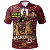Maroons Hoodie - Custom Naidoc Week ''Get up, Stand Up, Show Up''Maroons Kangaroo With Aboriginal Inspired Culture Hoodie