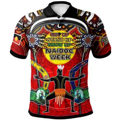 Australia Naidoc Week Custom Polo Shirt - Indigenous Culture Get Up! Stand Up! Show Up!