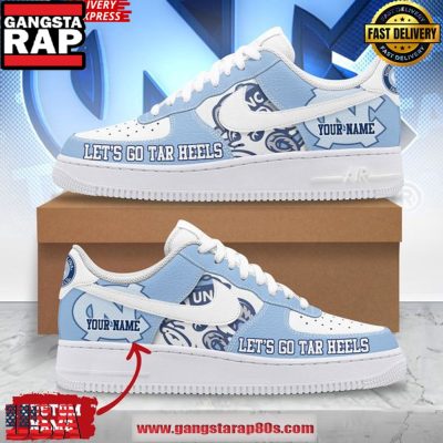 North Carolina Tar Heels Custom Air Force 1 Running Sneakers Shoes