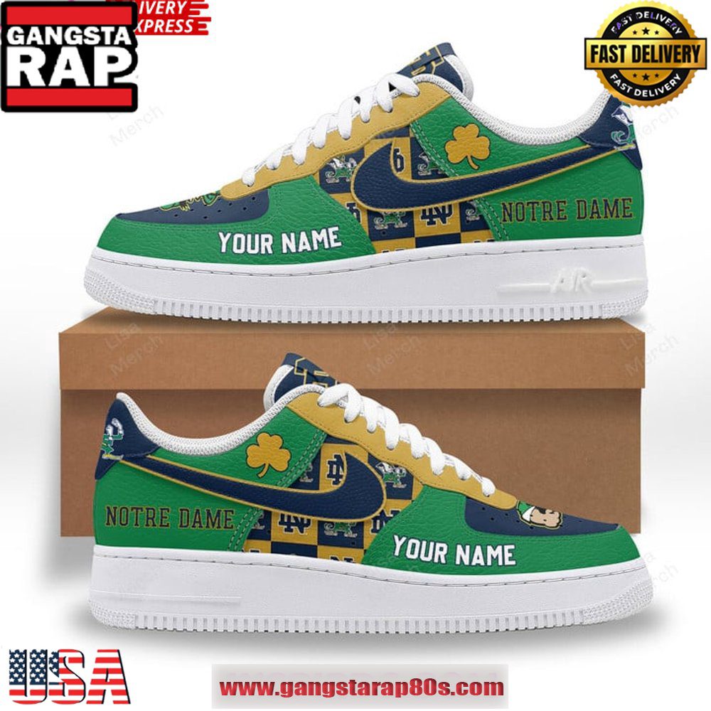 Notre Dame Fighting Irish Customize Air Force 1 Sneakers Shoes Notre Dame Fighting Irish Customize Air Force 1 Sneakers Shoes