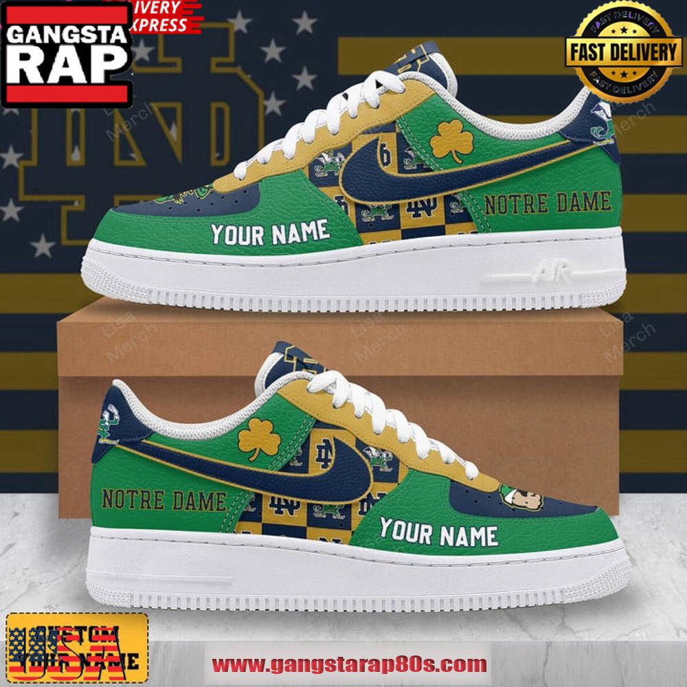 Notre Dame Fighting Irish Customize Air Force 1 Sneakers Shoes Notre Dame Fighting Irish Customize Air Force 1 Sneakers Shoes