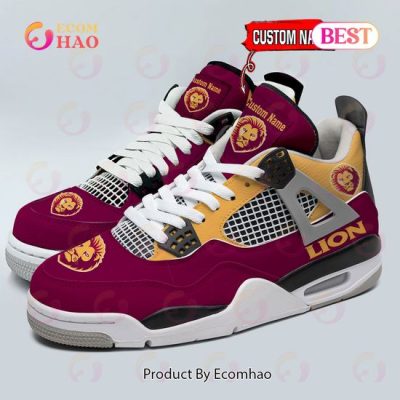 Brisbane Lions Logo Personalized Air Jordan 4 Shoes, Sneaker