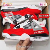 Nrl Dolphins Pattern Logo Custom Name Air Jordan 4 Shoes, Sneaker Amazing Pic - demo10