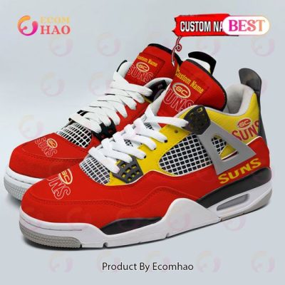 Gold Coast Suns Logo Personalized Air Jordan 4 Shoes, Sneaker