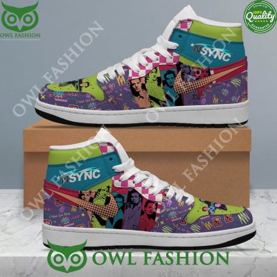 NSYNC American vocal group and boy band Air Jordan High Top shoes