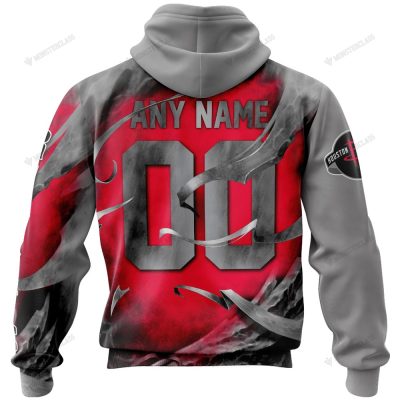 NBA Houston Rockets Custom Name Number Skull Pullover Hoodie