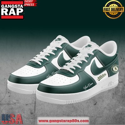 Oakland Athletics Baseball Custom Air Force 1 Running Sneakers Shoes