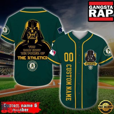 Oakland Athletics Baseball Jersey Darth Vader Star Wars MLB Custom Name Number - MLB Fan Gifts