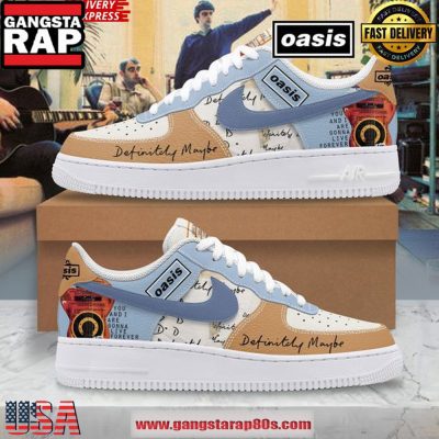 Oasis Definitely Maybe Limited Edition Air Force 1 Running Sneakers Shoes