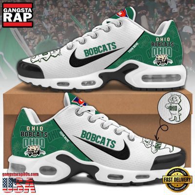 NCAA Custom Name Ohio Bobcats Football Mascot Symbol Air Max Plus Shoes Running Sneakers