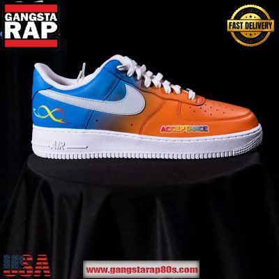 Oklahoma City Thunder x To The Max Autism Acceptance 2025 Limited Edition Air Force 1 Running Sneakers Shoes