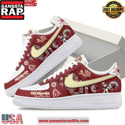 Oklahoma Sooners Spirit Limited Edition Air Force 1 Running Sneakers Shoes