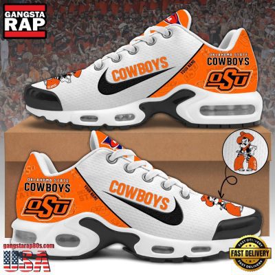 NCAA Custom Name Oklahoma State Cowboys Football Mascot Symbol Air Max Plus Shoes Running Sneakers