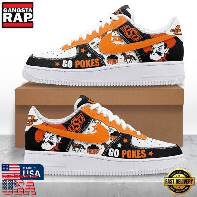 NCAA Oklahoma State Cowboys Go Pokes Air Force 1 Shoes Running Sneakers