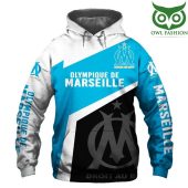 Olympique de Marseille Light Blue Black Pullover Hoodie