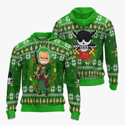 ONE PIECE Roronoa Zoro Knitted Ugly Christmas Pullover Hoodie
