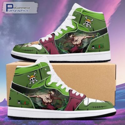 ONE PIECE Roronoa Zoro Santoryu Three Swords Air Jordan 1 High Sneakers