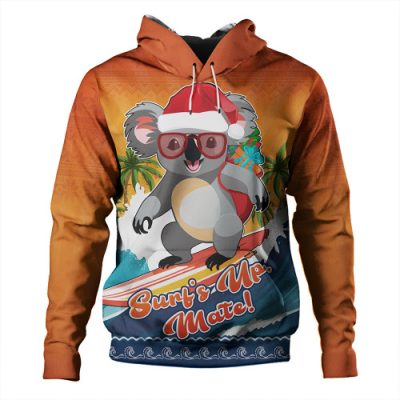 Australia Hoodie Merry Christmas Surf's Up, Mate Koala
