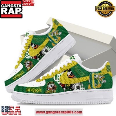 Oregon Ducks Around & Find Out Limited Edition Air Force 1 Running Sneakers
