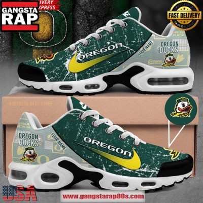 Oregon Ducks Football Custom Air Max Plus Shoes Running Sneakers