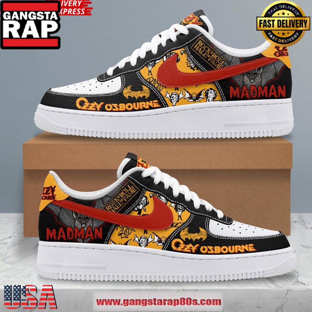 Ozzy Osbourne Madman Limited Edition Air Force 1 Running Sneakers Ozzy Osbourne Madman Limited Edition Air Force 1 Running Sneakers