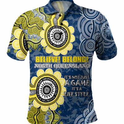 North Queensland Cowboys Custom Polo Shirt - Believe! Belong! Polo Shirt