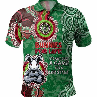 Australia Rabbitohs Custom Polo Shirt - Bunnies for Life Polo Shirt