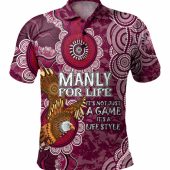 Manly Warringah Sea Eagles Polo Shirt - Manly For Life Polo Shirt