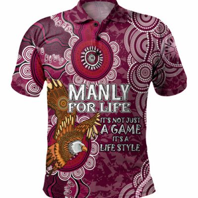 Manly Warringah Sea Eagles Polo Shirt - Manly For Life Polo Shirt