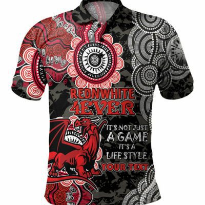 Australia Illawarra and St George Custom Polo Shirt - Red White Forever Polo Shirt