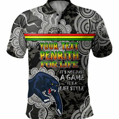 Penrith Panthers Custom Polo Shirt - Penrith Panthers For Life Polo Shirt