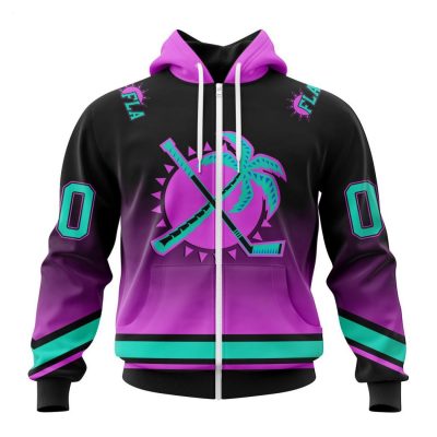 Persionalized NHL Florida Panthers Special Retro Gradient Design Hoodie