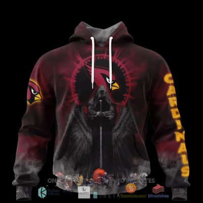 NFL Arizona Cardinals Custom Name Number Red Black Hades Pullover Hoodie