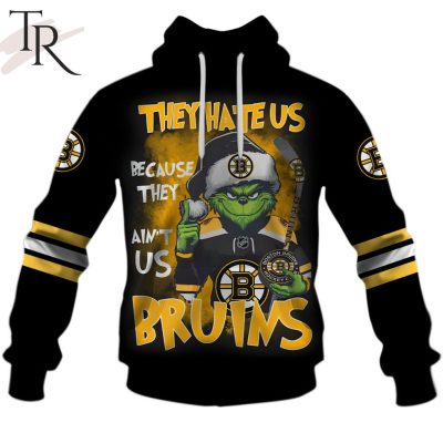 Personalized Boston Bruins Grinch They Hate Us Because They Ain't us Bruins Hoodie